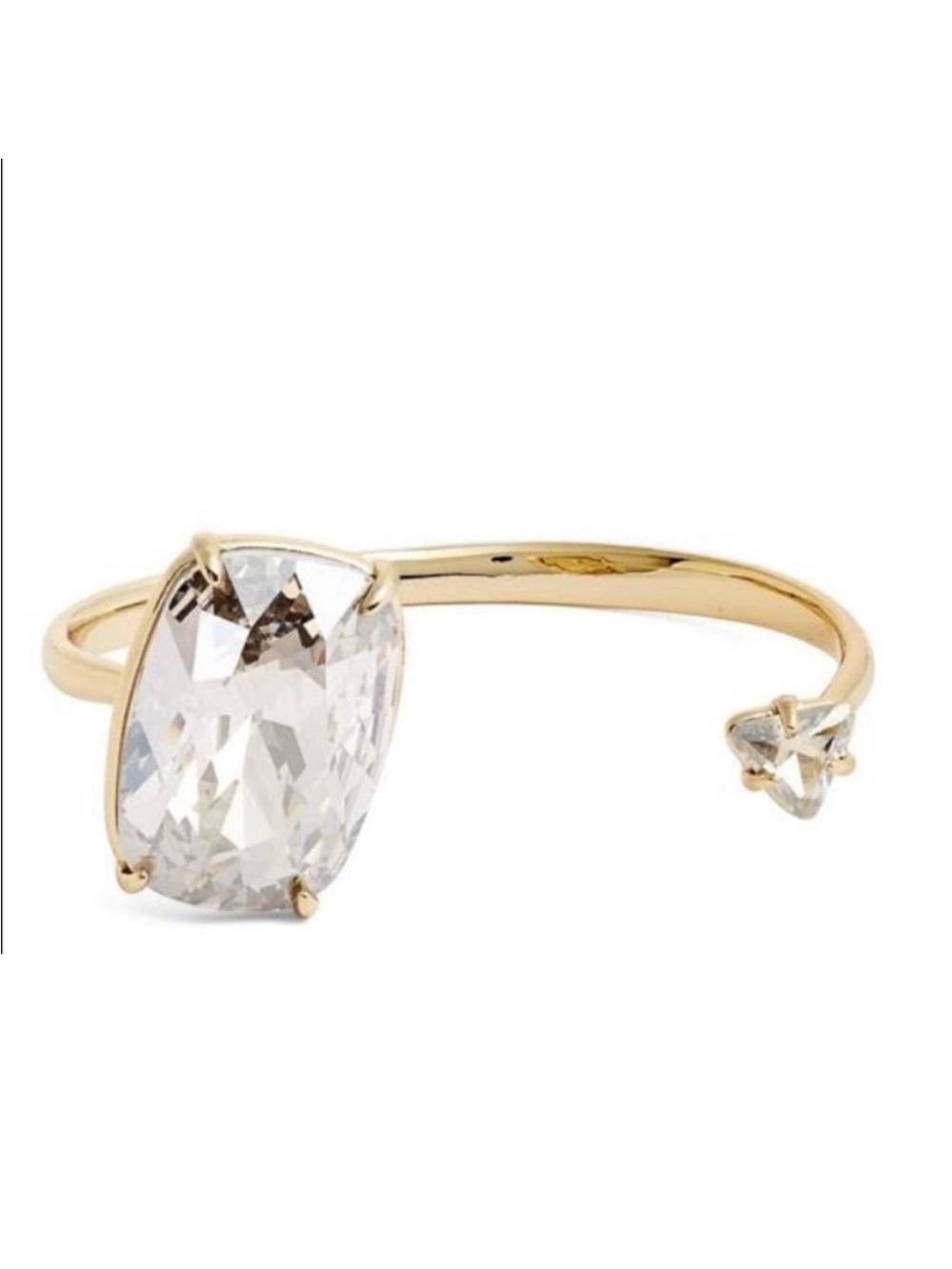 ALEXIS BITTAR • Gold and CZ Crystal Cuff Bracelet